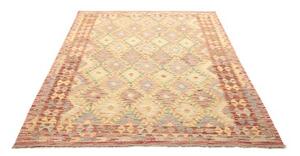 Tappeto Kilim Geometrico Rosso Mattone Beige 152x195 Cm