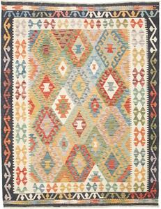 Tappeto Kilim Geometrico Multicolore Beige 159x201 Cm