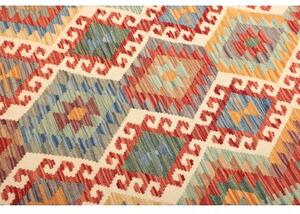 Tappeto Kilim Geometrico Rosso Mattone Avorio 157x192 Cm