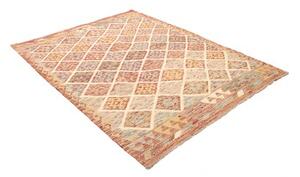 Tappeto Kilim Geometrico Rosso Mattone Avorio 155x202 Cm