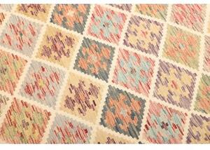 Tappeto Kilim Geometrico Beige Multicolore 152x207 Cm