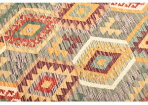 Tappeto Kilim Geometrico Rosso Mattone Verde Salvia 158x198 Cm