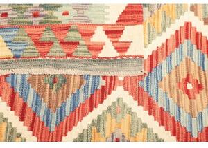 Tappeto Kilim Geometrico Rosso Avorio 156x194 Cm