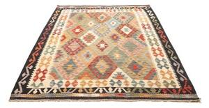 Tappeto Kilim Geometrico Multicolore Beige 159x201 Cm