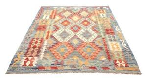 Tappeto Kilim Geometrico Blu Multicolore 153x196 Cm