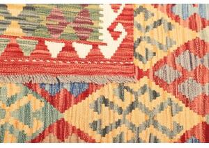 Tappeto Kilim Geometrico Rosso Mattone Avorio 150x195 Cm