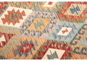 Tappeto Kilim Geometrico Multicolore Beige 159x201 Cm