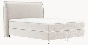 Letto boxspring in velluto fatto a mano Chermin, H3 cm