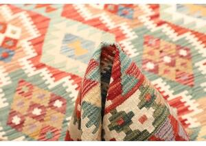Tappeto Kilim Stilizzato Rosso Multicolore 148x197 Cm