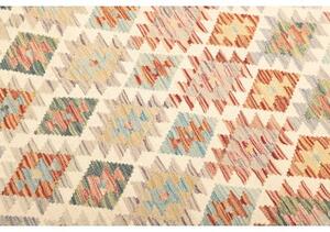 Tappeto Kilim Geometrico Avorio Rosso 153x200 Cm