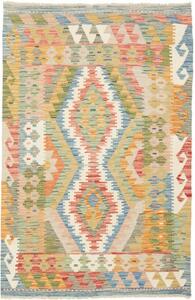 Tappeto Kilim Stilizzato Beige Azzurro 97x150 Cm