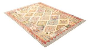 Tappeto Kilim Geometrico Beige Multicolore 148x201 Cm