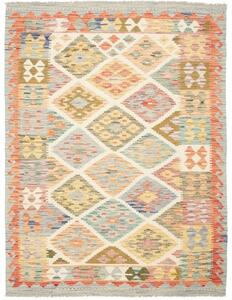Tappeto Kilim Geometrico Beige Multicolore 148x201 Cm
