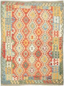 Tappeto Kilim Geometrico Rosso Multicolore 149x201 Cm