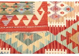 Tappeto Kilim Stilizzato Rosso Multicolore 148x197 Cm