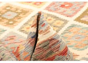 Tappeto Kilim Geometrico Beige Multicolore 148x201 Cm