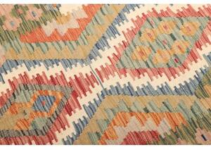 Tappeto Kilim Stilizzato Beige Azzurro 97x150 Cm