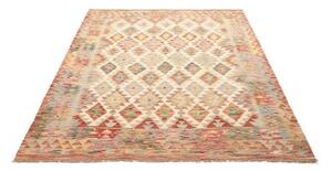 Tappeto Kilim Geometrico Avorio Rosso 153x200 Cm