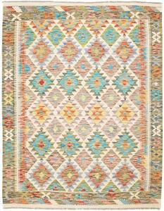 Tappeto Kilim Geometrico Avorio Multicolore 155x194 Cm