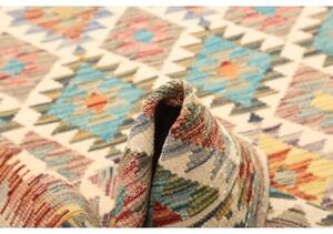Tappeto Kilim Geometrico Avorio Multicolore 155x194 Cm