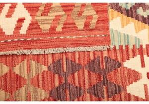 Tappeto Kilim Geometrico Rosso Beige 108x150 Cm