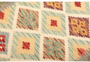 Tappeto Kilim Geometrico Beige Rosso Mattone 99x155 Cm