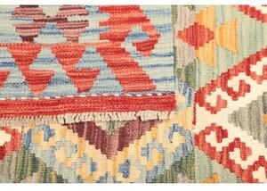 Tappeto Kilim Geometrico Rosso Multicolore 154x198 Cm