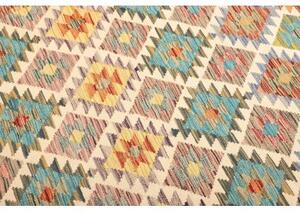 Tappeto Kilim Geometrico Avorio Multicolore 155x194 Cm