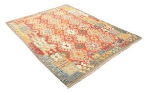 Tappeto Kilim Geometrico Rosso Multicolore 149x201 Cm