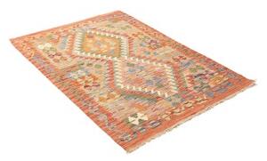 Tappeto Kilim Geometrico Arancione Multicolore 105x150 Cm