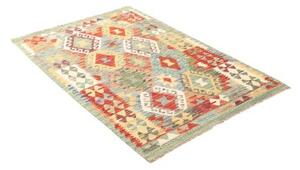Tappeto Kilim Geometrico Verde Salvia Multicolore 103x153 Cm