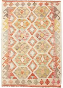 Tappeto Kilim Geometrico Avorio Multicolore 112x156 Cm