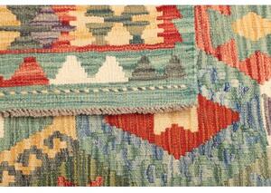 Tappeto Kilim Geometrico Verde Salvia Multicolore 103x153 Cm