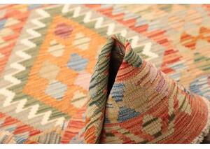 Tappeto Kilim Geometrico Arancione Multicolore 105x150 Cm