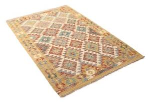 Tappeto Kilim Geometrico Becco Di Corda Avorio 105x152 Cm