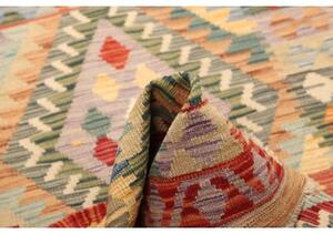 Tappeto Kilim Stilizzato Rosso Beige 104x150 Cm