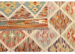 Tappeto Kilim Geometrico Beige Arancione 106x159 Cm