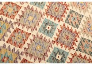 Tappeto Kilim Geometrico Becco Di Corda Avorio 105x152 Cm
