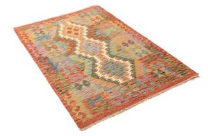 Tappeto Kilim Geometrico Arancione Beige 104x153 Cm
