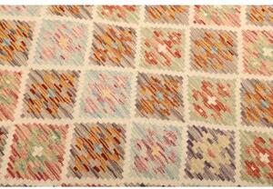 Tappeto Kilim Geometrico Beige Arancione 106x159 Cm