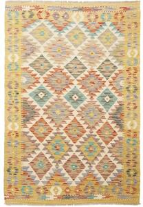 Tappeto Kilim Geometrico Becco Di Corda Avorio 105x152 Cm