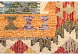 Tappeto Kilim Geometrico Arancione Beige 103x146 Cm