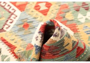 Tappeto Kilim Geometrico Verde Salvia Multicolore 103x153 Cm