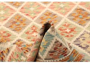 Tappeto Kilim Geometrico Beige Arancione 106x159 Cm