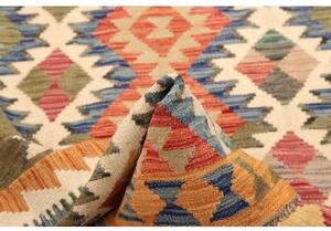 Tappeto Kilim Geometrico Arancione Beige 103x146 Cm