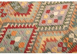 Tappeto Kilim Stilizzato Rosso Beige 104x150 Cm