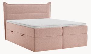 Letto boxspring in ciniglia fatto a mano con contenitore Rialta, H3