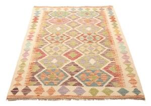 Tappeto Kilim Geometrico Avorio Multicolore 99x145 Cm