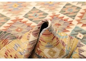 Tappeto Kilim Geometrico Becco Di Corda Avorio 105x152 Cm
