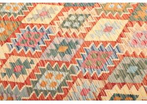Tappeto Kilim Geometrico Celeste Mattone 209x299 Cm
